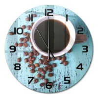 Glasuhr Wanduhr Elegant Aus Glas Schwarzer Kaffee Schwarze Zeiger Fi60 Cm