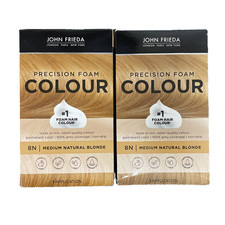 John Frieda Precision Foam Hair Color 8N Medium Natural Blonde New Sealed FastSh