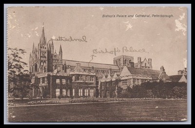 Ansichtskarte Peterborough / Bishops Palace and Cathedral - England