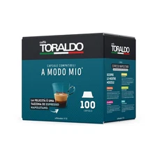 100 Toraldo Coffee Capsules Compatible with Lavazza A Modo Mio Machines