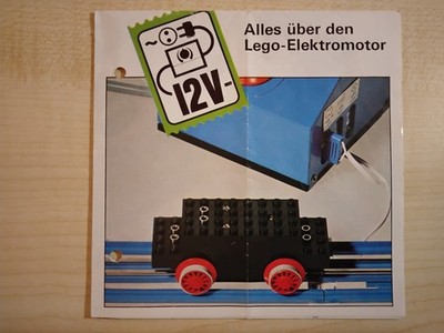 LEGO Systems brochure, all about the Lego electric motor 12V, 1980