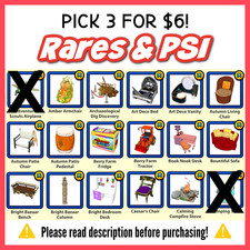 PICK 3 Webkinz Classic Rares, Exclusive, PSI, Estore Furniture Items