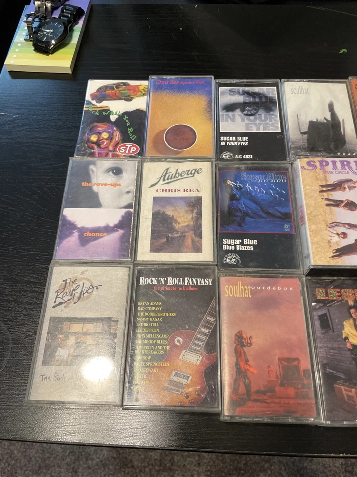 Lot Of 15 Cassettes- 80s 90s Rock - Random Artists (Rave Ups, Chris Rea, Spirt.. — 第 3/4 张图片