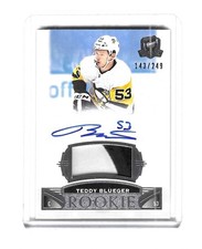 2019-20 Upper Deck The Cup Hockey Teddy Blueger Rookie Autograph Patch Card/249