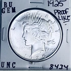 1925 P BU GEM PEACE SILVER DOLLAR UNC MS+++ U.S. MINT RARE COIN 8434