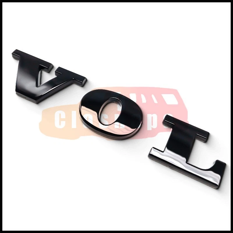 Gloss Raised Nameplate Badge Rear Tailgate Emblem Letters For Volvo Trunk Lid - Image 3 of 4