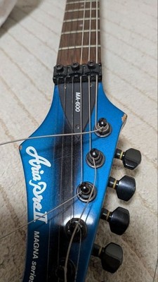 Electric Guitar Aria Pro II Magna Series Black / Blue with Soft