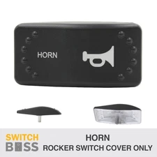 HORN Horizontal Rocker Switch COVER ONLY Laser Etched for LED Car Boat