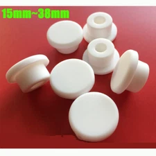 Silicone Rubber Hole Plugs Dustproof Seal Cap Hollow White Temperature Resistant