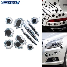 Bullet Shot Holes Decal Sticker Cover Universal Fit For Car SUV Side Body bumper