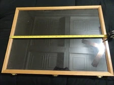 Pin Collector's Shadowbox for Hard Rock Cafe, etc. 24 x 18" Hinged Rosewood