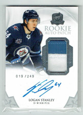 20-21 UD Upper Deck The Cup  Logan Stanley  /249  Rookie  Patch  Auto