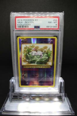 Mew #53 Reverse Holo Mint PSA 8 XY Evolutions Lily Pad Pokemon