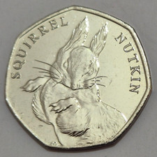 Squirrel Nutkin 50P COIN 2016 FIFTY PENCE BEATRIX POTTER, UNCIRCULATED