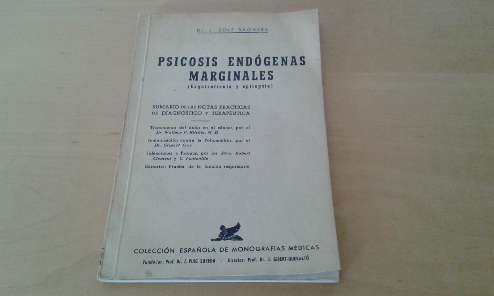 Used - Endogenous Psychoses - Dr. J. Solé Sagarra - Item For Collectors
