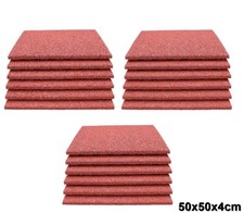 18x GS40 Rot Fallschutzmatten Spielplatz Pool Schaukel Spielturm Platten Garten