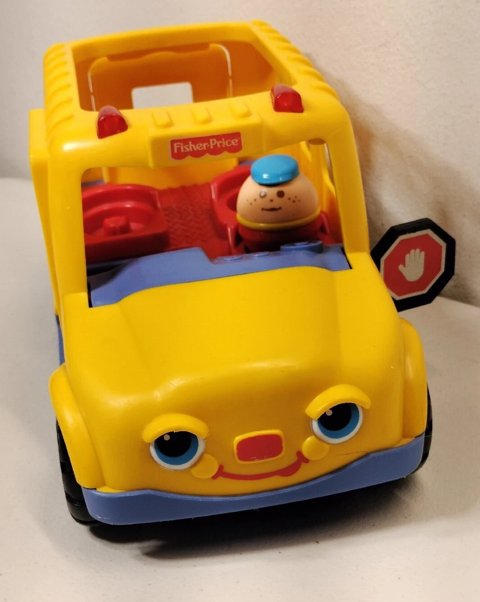 Fisher Price Little People School bus Kids Toy 2000 Yellow W Character