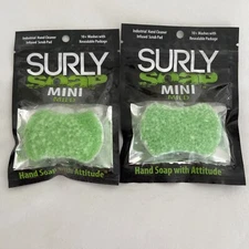 Surly Soap Mini Mild Hand Cleaner Scrubber 2 Bar Soap / New Sealed Package