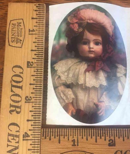 Lote de 5 pegatinas victorianas antiguas Brier Rose vintage de 3 1/2" x 2" grandes - Imagen 3 de 5