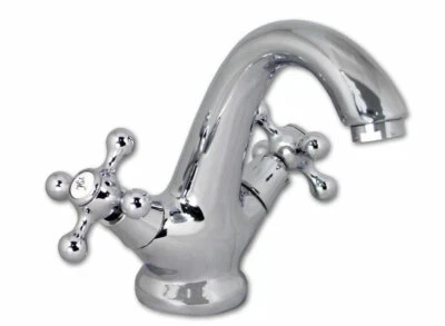 VETRINEINRETE Rubinetto lavabo miscelatore doppio comando monoforo per lavandino bagno 52344A