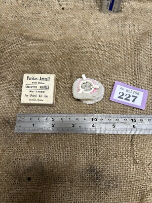 Vintage Original Veritas Artosil Soft Bijou Inverted Mantle No. 73563 