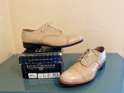 Stacy Adams Taupe Gray Croc Madison Cap Toe Oxford MADISON CAP TOE OXFORD /00012 – MilanoMensWear main image 4