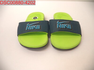 Indents, Nike Little Kids Green/Black Kawa Slide Sandals, Size 11.0 194953060119