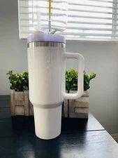 Vacuum Flask Coffee Bottle Thermo Stainless Steel  25oz  Glossy White New