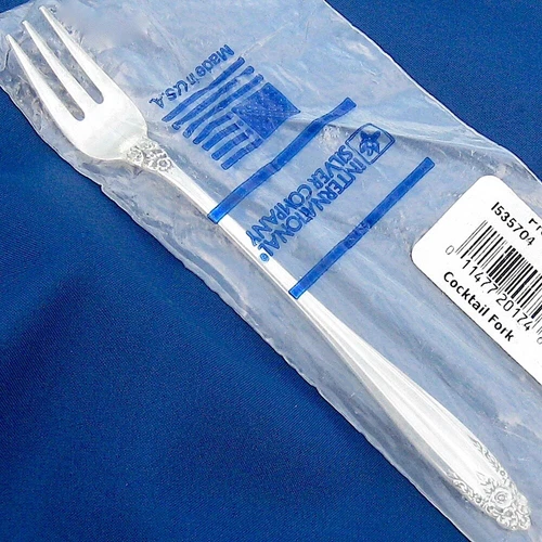 NEW  International Silver PRELUDE Sterling Silver COCKTAIL SEAFOOD FORK