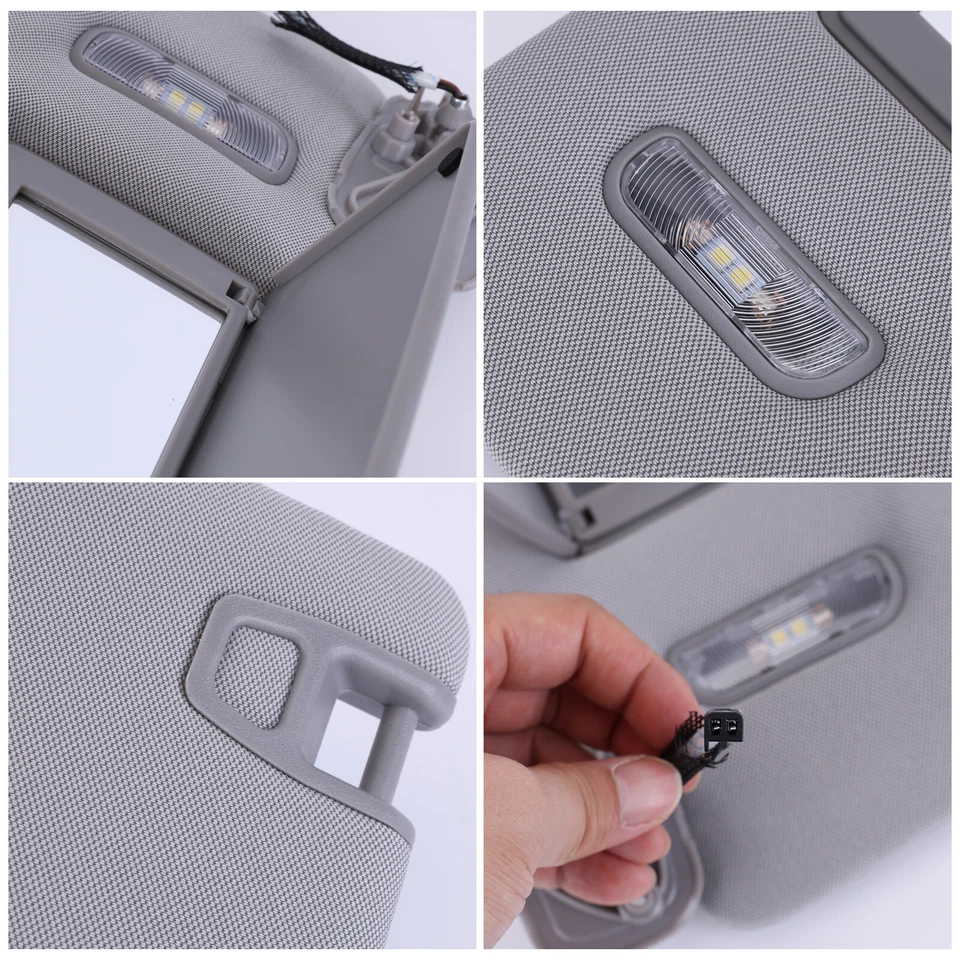 Gray Left Driver Side Sun Visor W/ Light For Chevrolet Suburban Tahoe 2015-2019 - Imagem 3 de 4