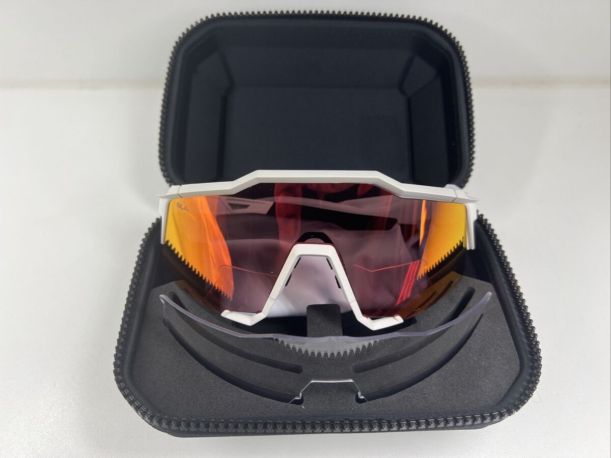 100% Speedcraft Soft Tact Off White HiPER Red Lens Baseball 100% Speedcraft Soft Tact Off White HiPER Red Lens Baseball