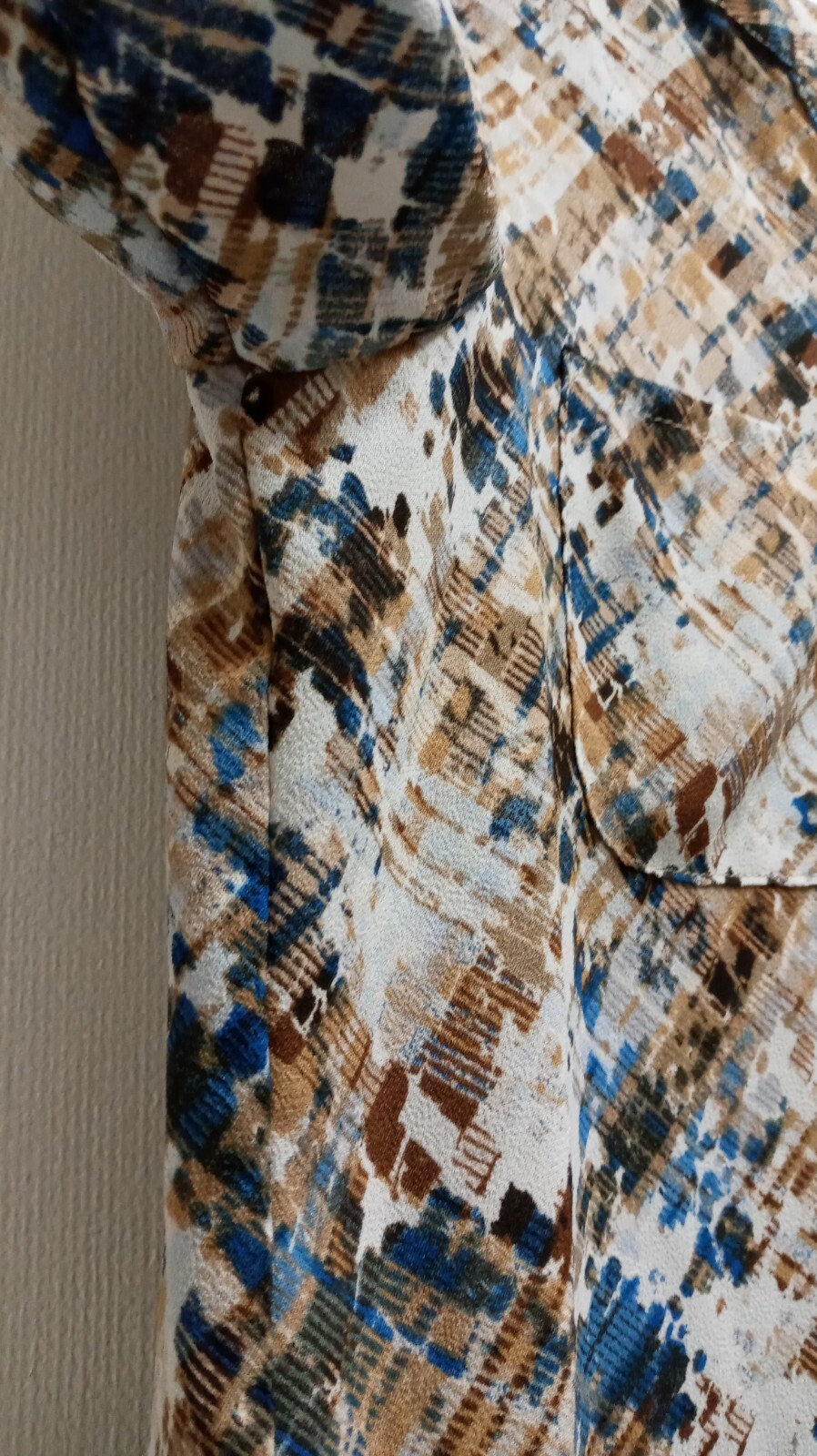 Ruby Rd. Blue & Brown Abstract Button Front 3/4 B… - image 7