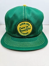Vintage USA MADE K BRAND Doeblers Hybrids Farm Patch Trucker Hat Snapback Cap