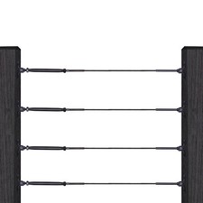 Stainless Steel Hardware Deck Cable Railing Kit Fits For 1/8"Wire Rope Wood Post