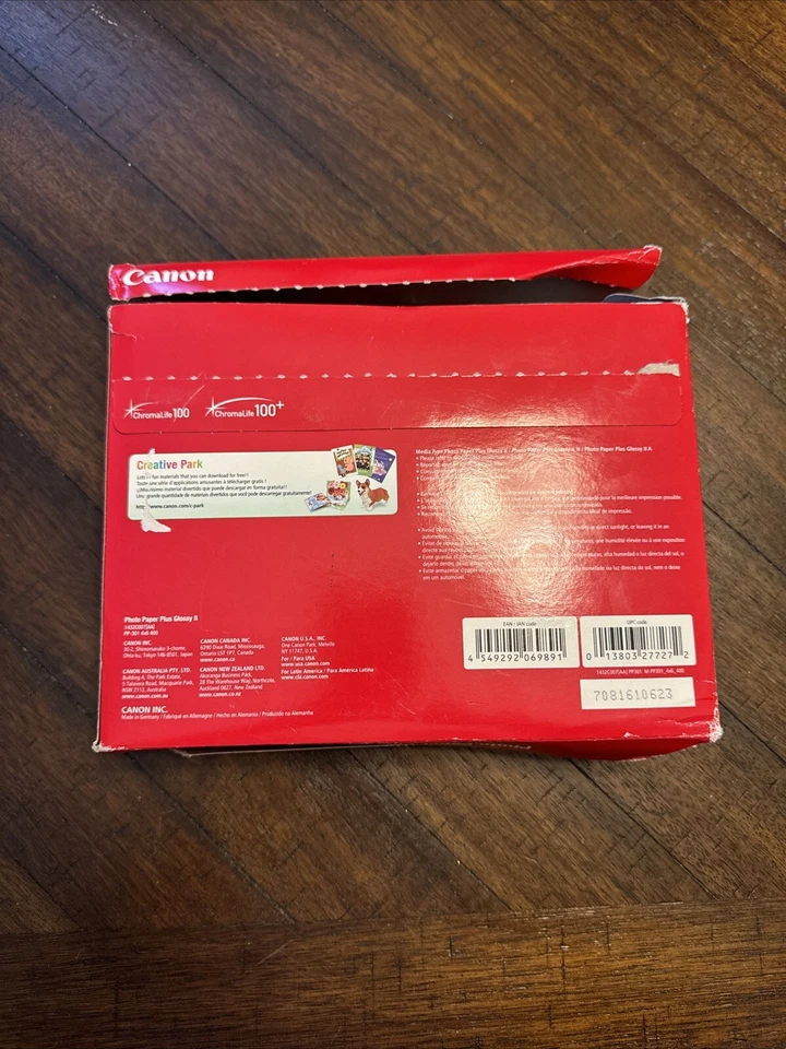 CANON PHOTO PAPER PLUS GLOSSY II 2 PP-201 4”x6” 400 SHEETS - Image 2 of 3