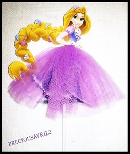 Rapunzel Tangled Cake Topper Happy Birthday Topper Princess