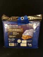 Everbilt Medium Duty 5 Mil Tarp 8' x 10' Aluminum Grommets General Use Outdoor
