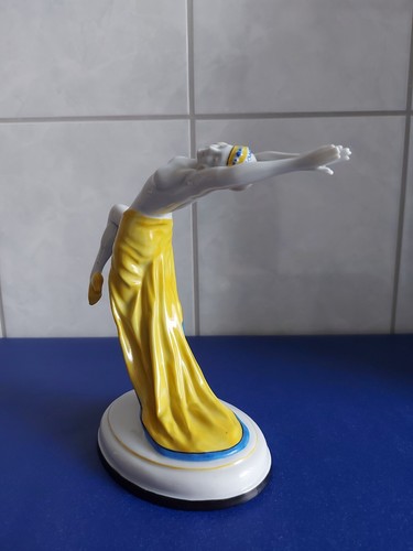 Galluba & Hoffmann Ilmenau Porcelain Figurine - Harem Dancer - Odalisque - Art Deco 1920 - Picture 5 of 20