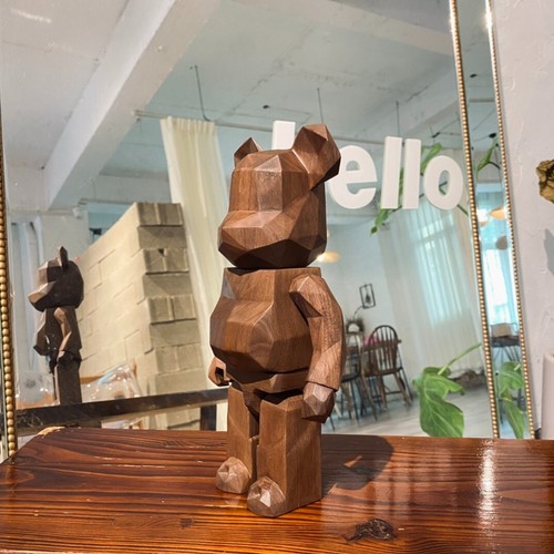 Handmade Percent Bearbrick 400% Diamond Walnut Bear 28cm Desktop Collect Figure - Picture 2 of 18