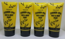 set of 4 Profusion Cosmetics Terror-ific Face Body Paint Yellow brand new