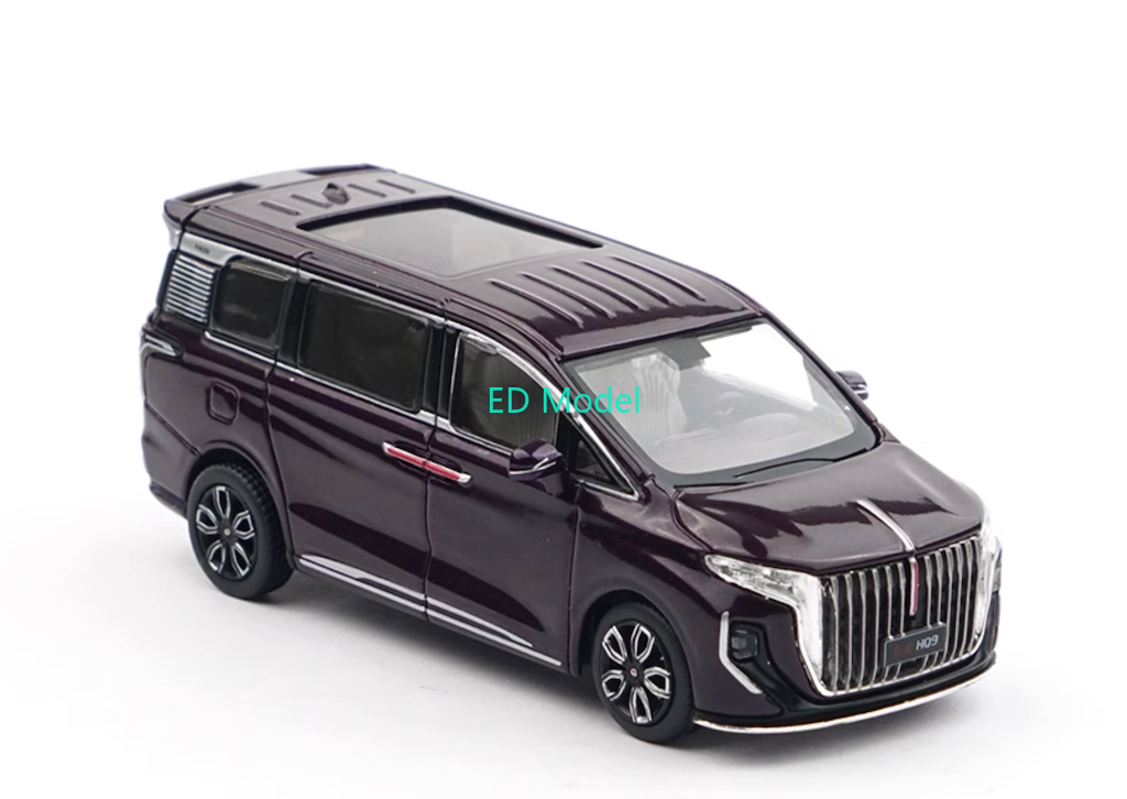 BN XCARTOYS 1:64 Purple Hongqi HQ9 MPV Mini Van Model Diecast Metal Car
