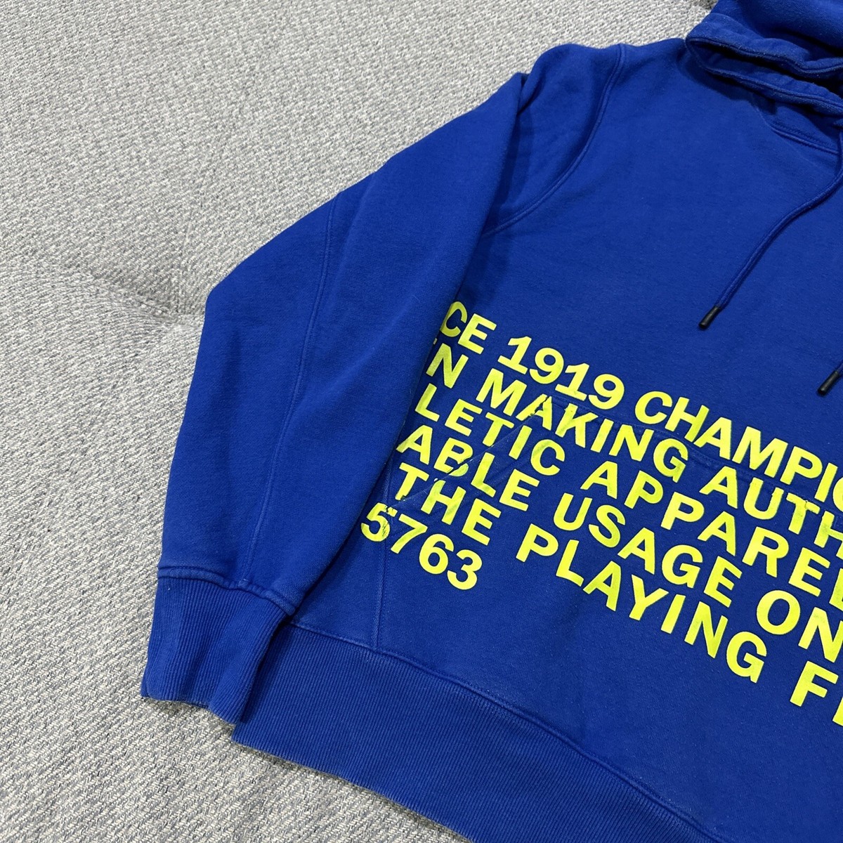 Champion Hoodie Blue All Over Print Pullover SweatShirt Mens Champion Hoodie Blue All Over Print Pullover SweatShirt Mens