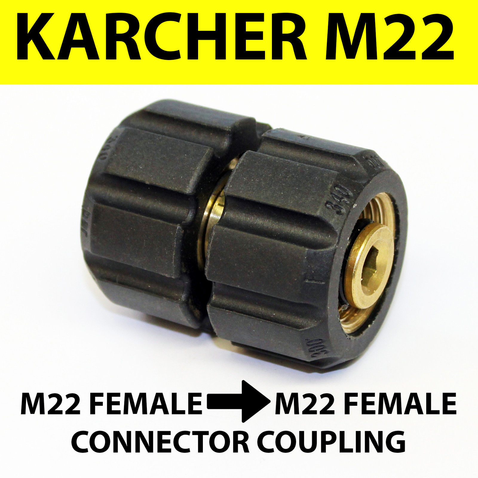 KARCHER HDS HD fit M22 Female / Female screw thread pressure washer adapter 22mm eBay