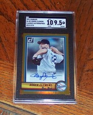 2022 Panini Donruss Classics Roger Clemens Gold Autograph 8/10 SGC 10/9.5