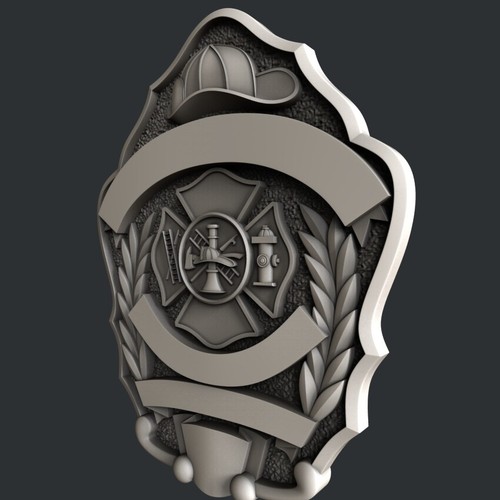3D STL Modelle für CNC, Artcam, Aspire, Relief Abzeichen B6 - Bild 3 von 4
