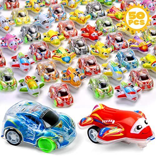 Buauty 50 Stck. Spielzeug Autos Mini Rückzug Autos Party Gefälligkeiten für Kinder klein