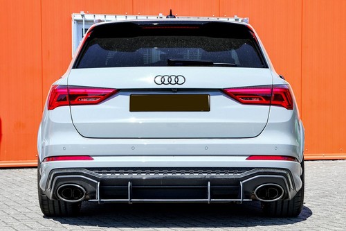 For Audi RSQ3 FN 2019+ Performance Rear Bumper diffuser addon with ribs / fins - Picture 5 of 8