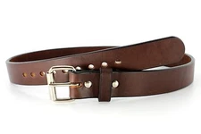 Concealed Carry Best Selling Gun Belt Brown Thick Full-Grain Leather 15oz USA