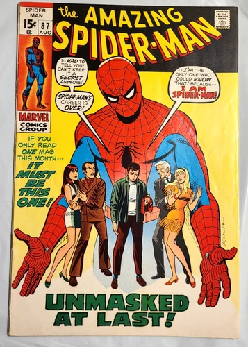 Amazing Spider-Man 87  Unmasked Marvel Comics Raw FN Ungraded