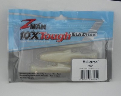 Zman MT4-84PK3 4'' Mulletron Swimbait Pearl 3 Pk